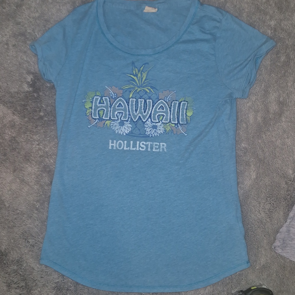 Hollister Blue Fitted Short Sleeve Tee - Picture 9 of 12